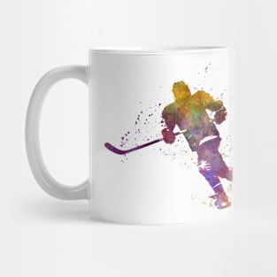 Man hockey player in watercolor Mug